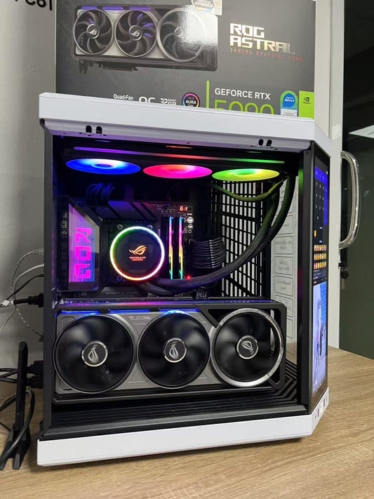 泰国现货华硕ROG RYZEN 9 9950X3D X870 RTX5090 32GB ASUS ROG ASTRAL O32G 高科技电脑主机