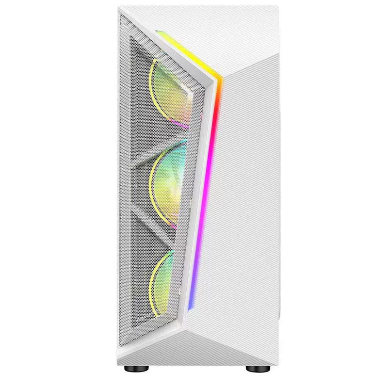 Mingsu EVESKY สำหรับ V8 US2.0 Desktop Enclosure ควบคุมด้านเกมผ่านได้ที่กรณ ี ATX คอมพิวเตอร์ที่มีสเปกตรัมแสง RGB