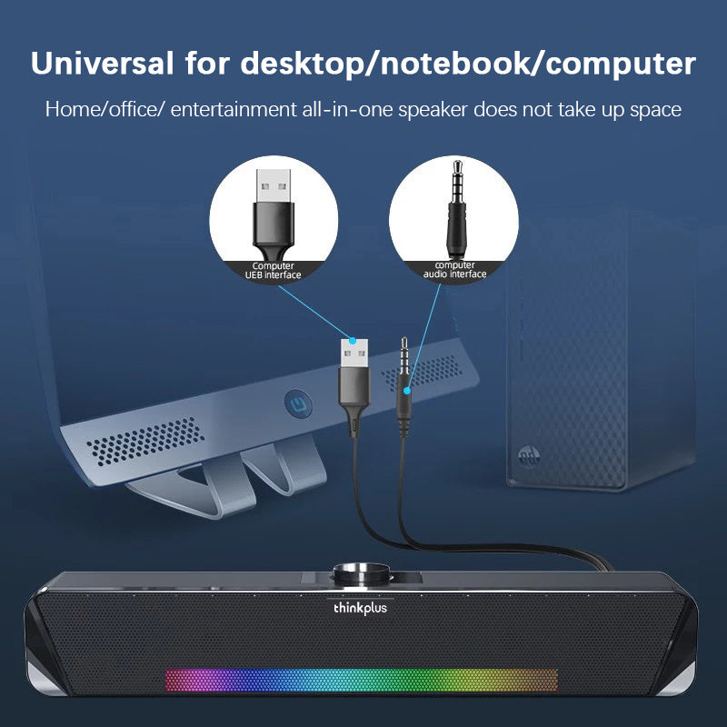 Lenovo Bluetooth Speaker ลำโพงคอมพิวเตอร์ ARGB Bluetooth Speaker