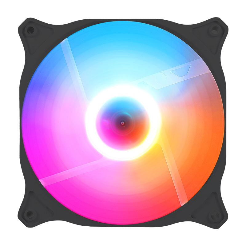 Ice crystal white computer case fan 12CM case cooling fan led fantasy case fan