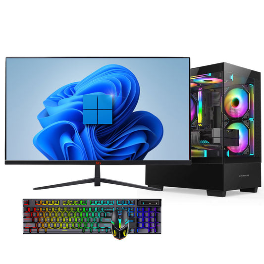 27英寸全套 英特尔® 酷睿™ i5-12400F i5-13400F DDR4 16G M.2 512G RTX5050 8GB独立显卡 游戏直播电脑