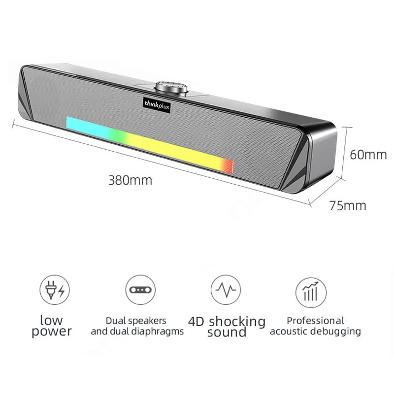 Lenovo Bluetooth Speaker ลำโพงคอมพิวเตอร์ ARGB Bluetooth Speaker