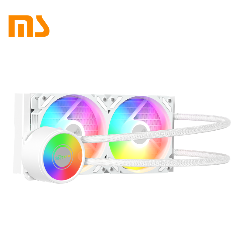 SUMTAX ชุดน้ำระบบปิด Tsunami 240 360 Unlimited Deep Space Lighting ARGB Multi-platform CPU Liquid Cooler รับประกันสินค้า 2 ปี White