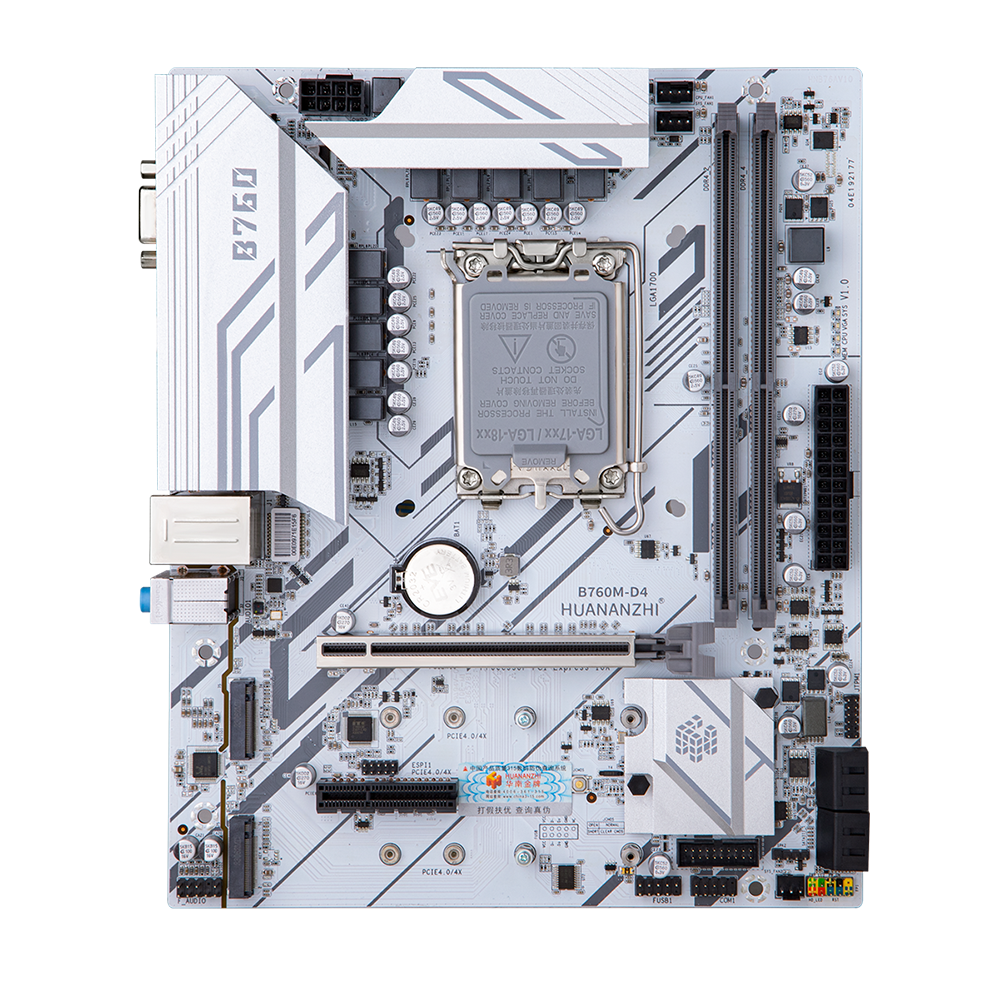 Hua Nan B760M-D4 LGA1700 motherboard 白色