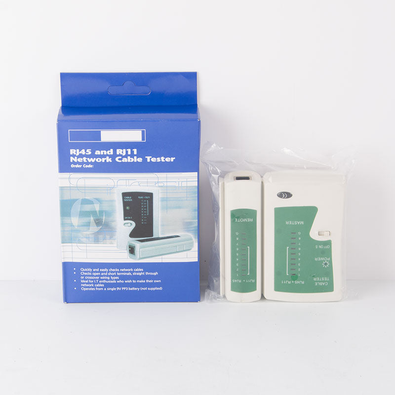 อุปกรณ์ทดสอบสัญญาณสาย Lan/สายโทรศัพท์ Cable Tester ที่เช็คสายแลน RJ45 RJ11