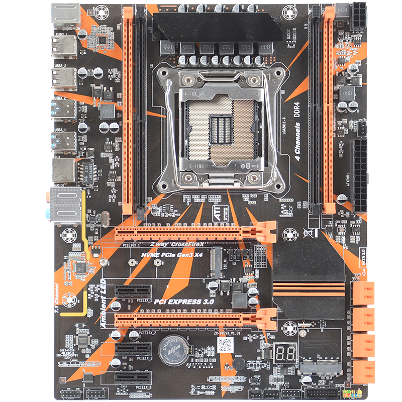 Mingsu Intel X99 PRO DDR4 LGA2011-4 motherboard M.2 motherboard 1000m network card all solid capacitor motherboard