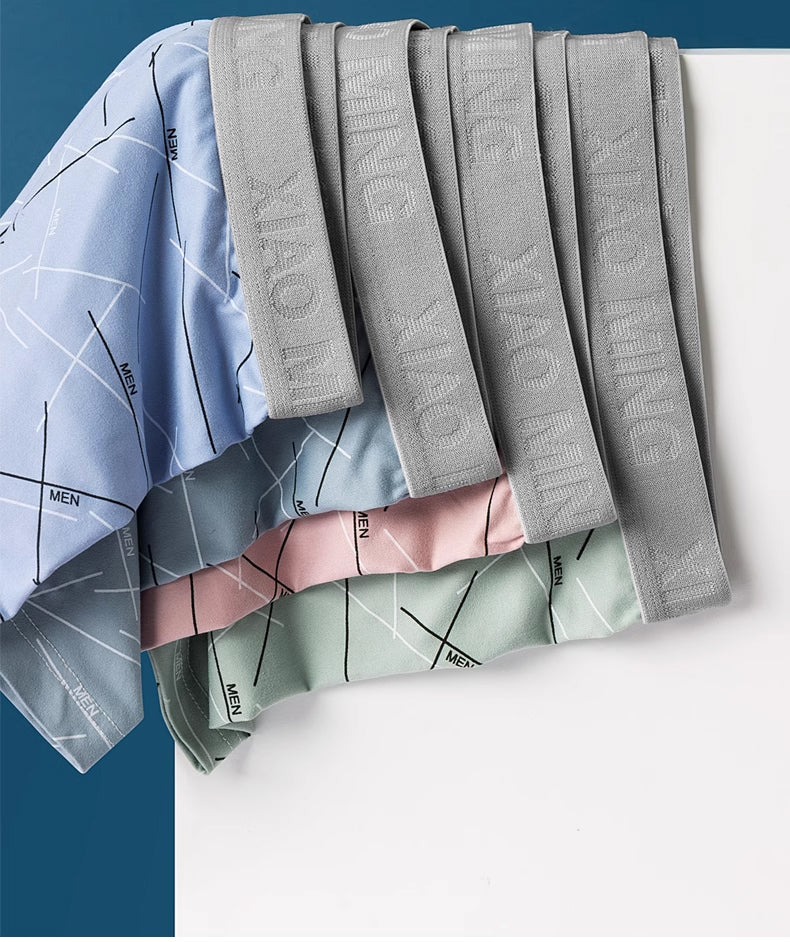 HELLO striped men's underwear 4 packs boxer briefs wholesale