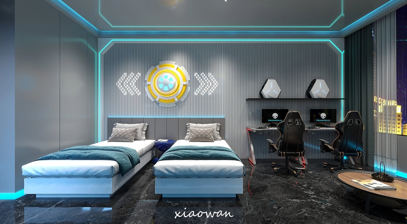 泰国电竞酒店工程,网吧工程,搭配装修泰国AI酒店