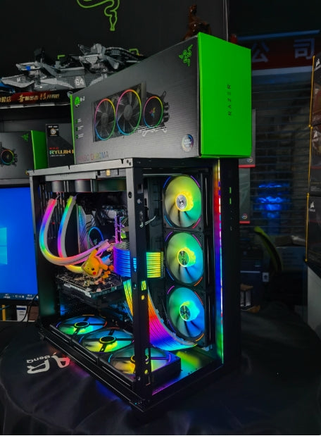 二手准新机 雷蛇版包豪斯o11酷睿i9-11900K 影驰RTX3080TI 12G RAM 32G WD2T 雷蛇360水冷 包豪斯海景房