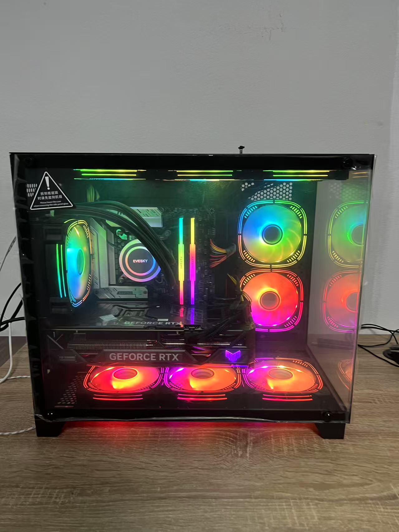 i7-14700F DDR4 6400 32G 1TB 微星B760 华硕天选RTX4070TI S 海景房X3电脑主机+可选择34英寸外星人全套