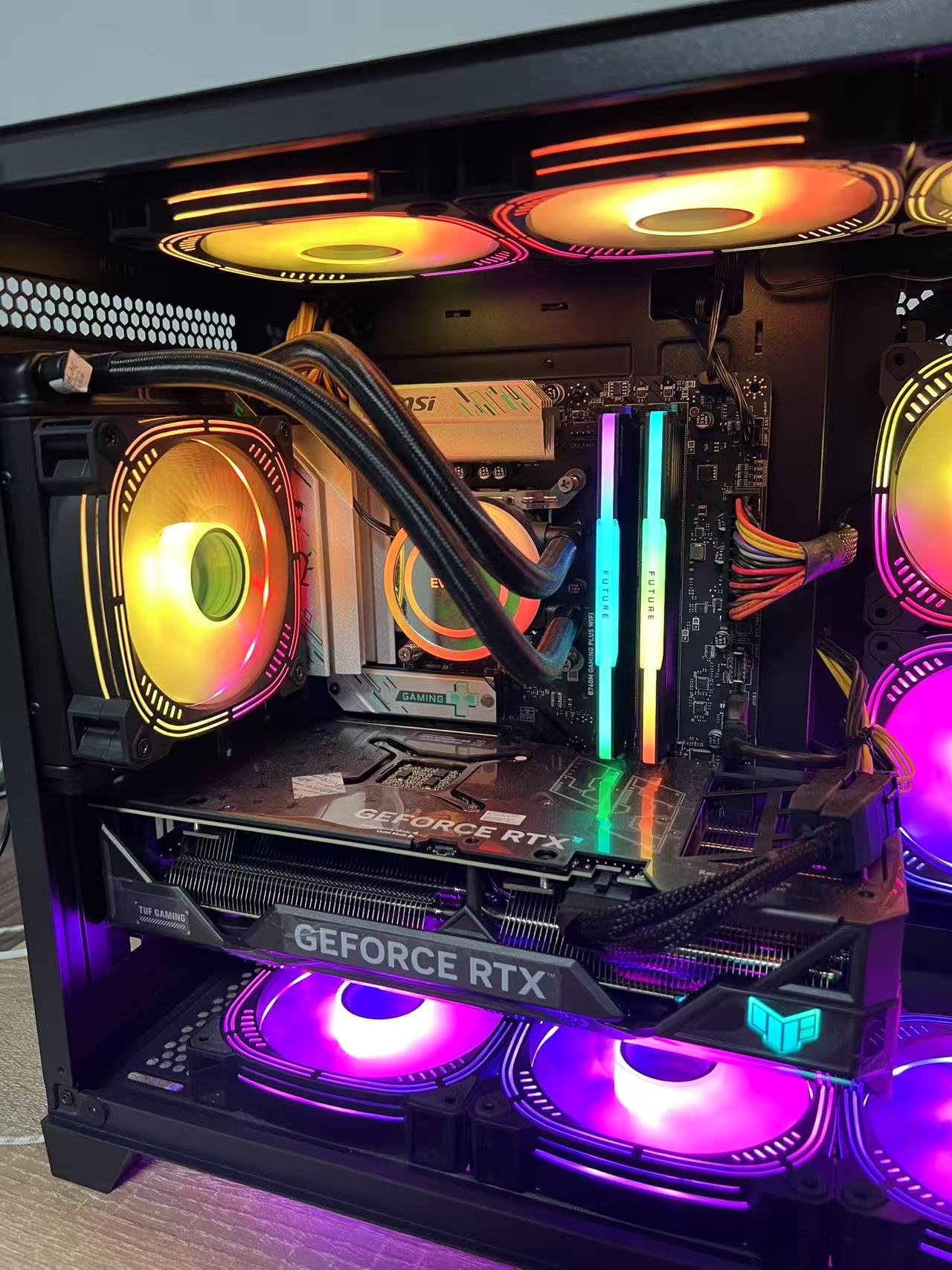 i7-14700F DDR4 6400 32G 1TB 微星B760 华硕天选RTX4070TI S 海景房X3电脑主机+可选择34英寸外星人全套