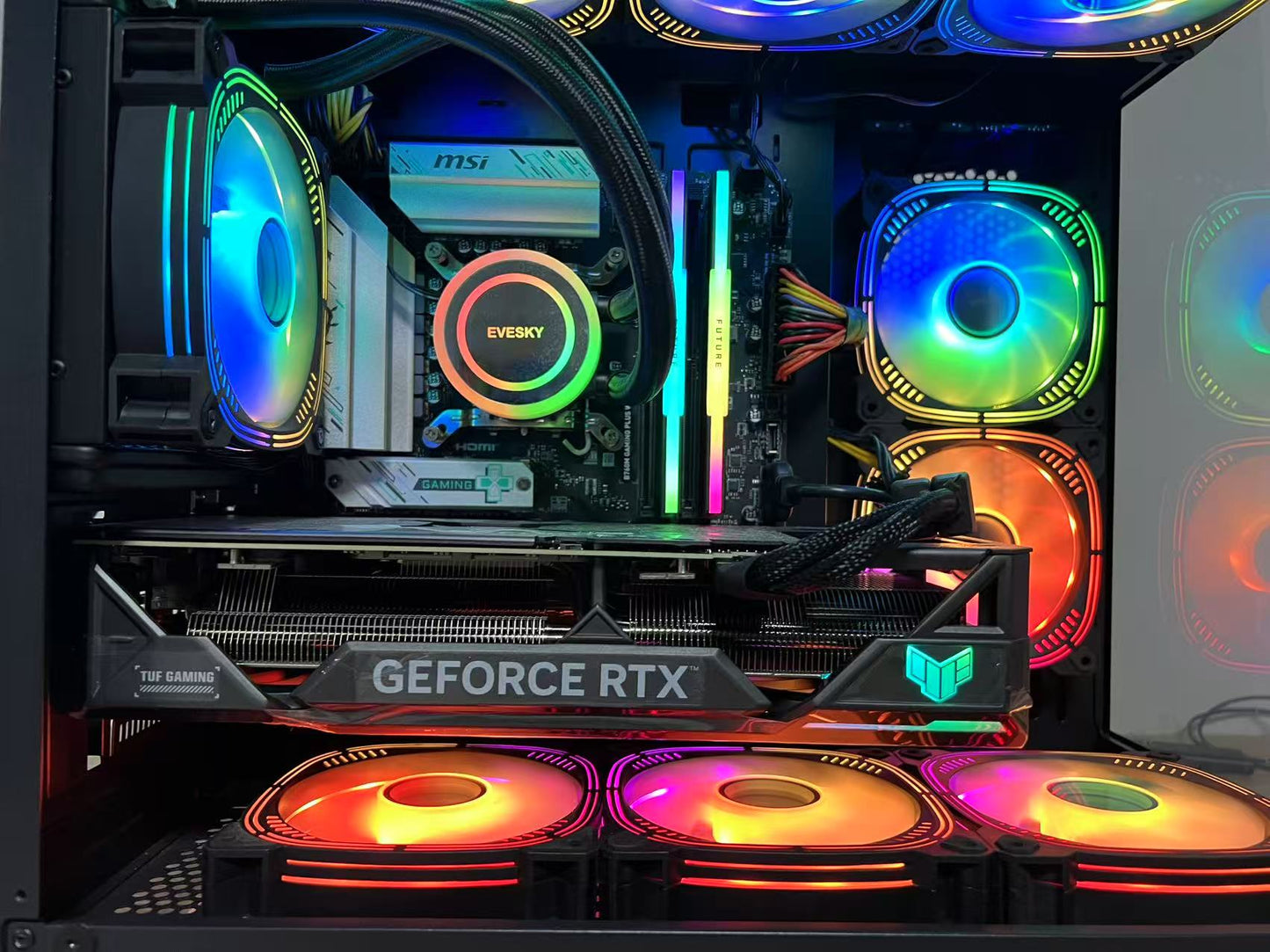 i7-14700F DDR4 6400 32G 1TB 微星B760 华硕天选RTX4070TI S 海景房X3电脑主机+可选择34英寸外星人全套