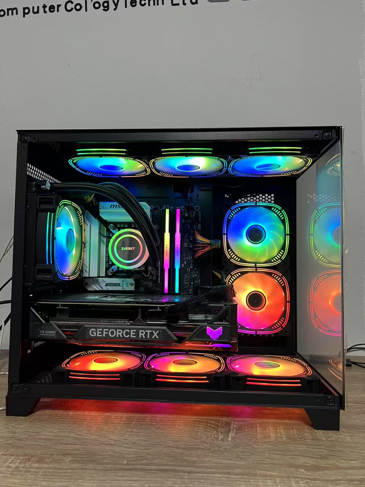 i7-14700F DDR4 6400 32G 1TB 微星B760 华硕天选RTX4070TI S 海景房X3电脑主机+可选择34英寸外星人全套