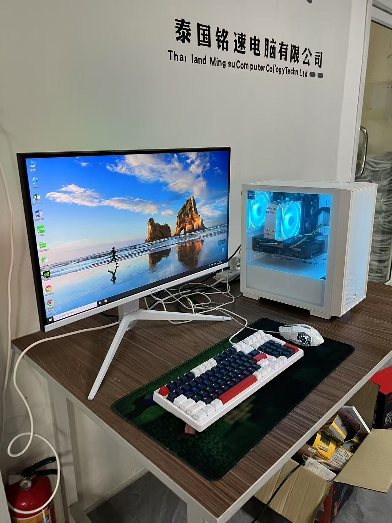 27英寸165HZ电竞直播AI电脑 第十二代酷睿i5-12400F六核 内存32G M.2 512GB H610M RTX5060 8G显卡