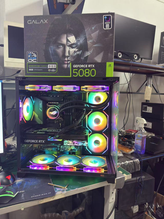 AMD RYZEN 7 9800X3D DDR5(6000)32GB B650M DDR5 RTX5080 16GB AI游戏电脑主机