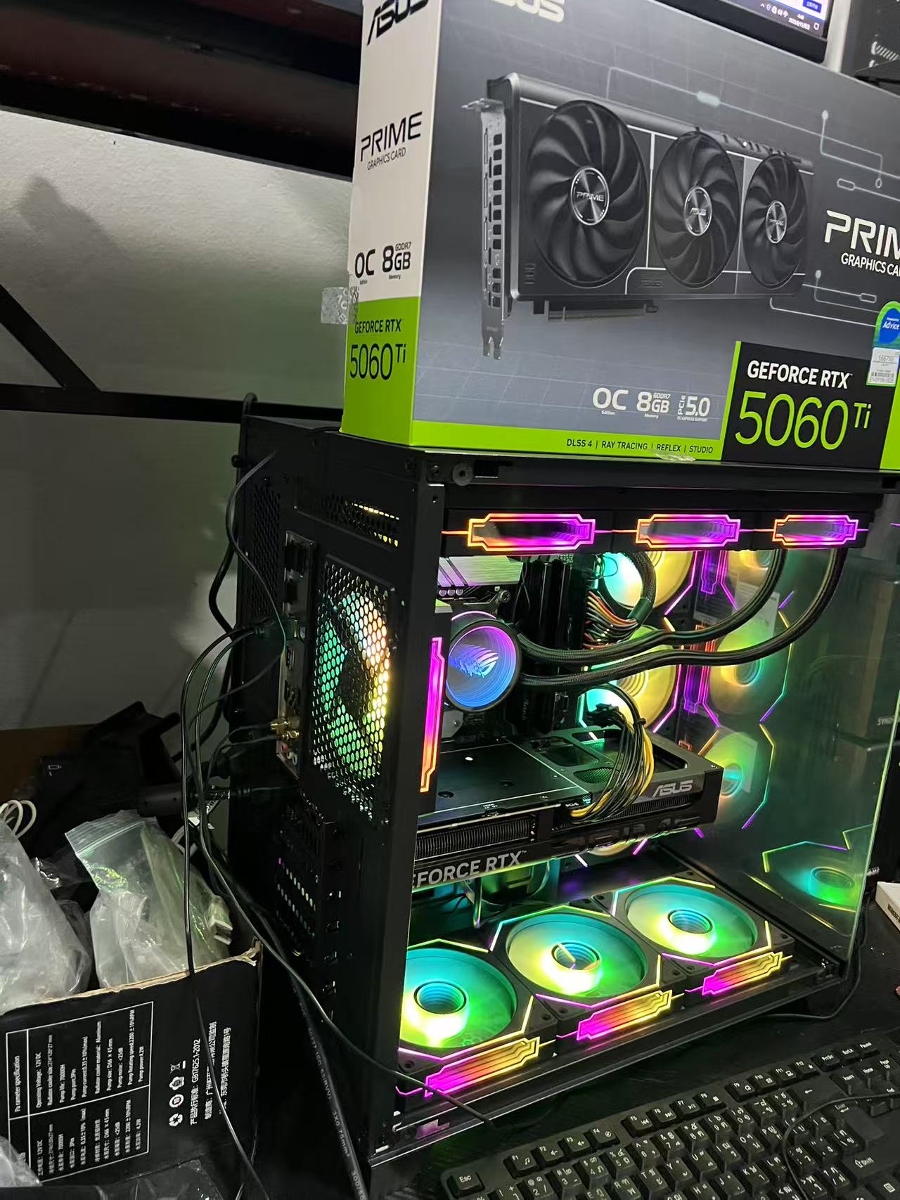15-14600KF 32GB 华硕 B760M 1TB 华硕RTX5060TI 8G AI直播游戏电脑主机