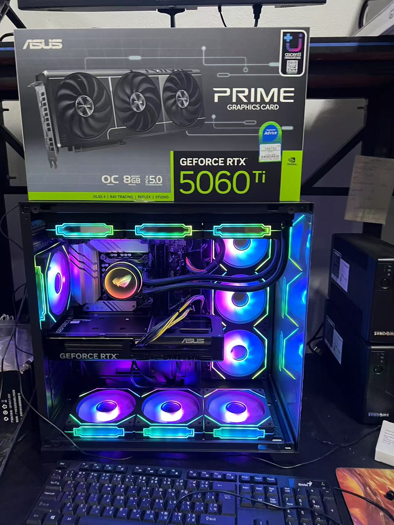 15-14600KF 32GB 华硕 B760M 1TB 华硕RTX5060TI 8G AI直播游戏电脑主机