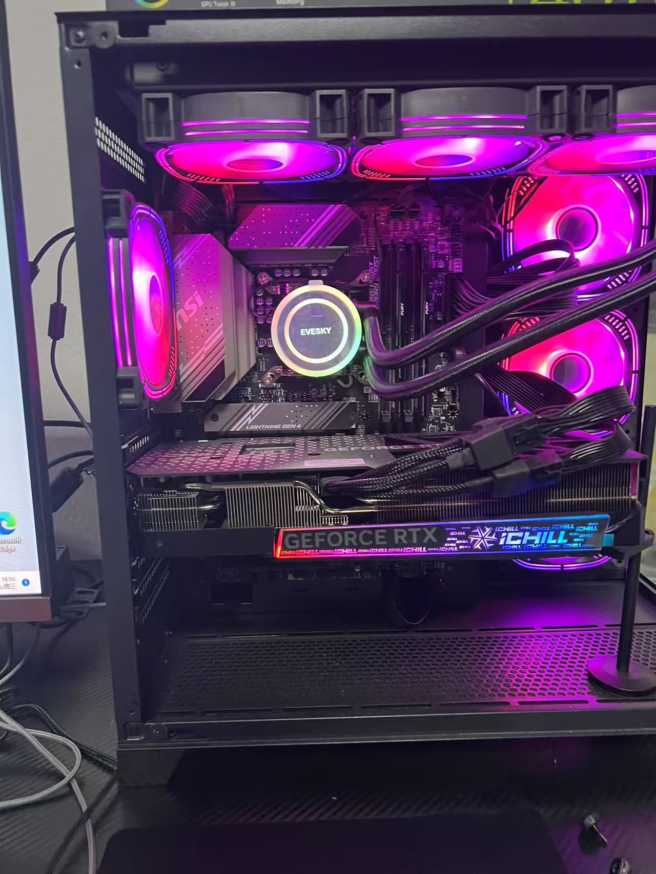 酷睿i7-14700F二十核 DDR5 64G 硬盘M.2 1TB 微星B760 GeForce RTX 4070 T SUPER游戏显卡