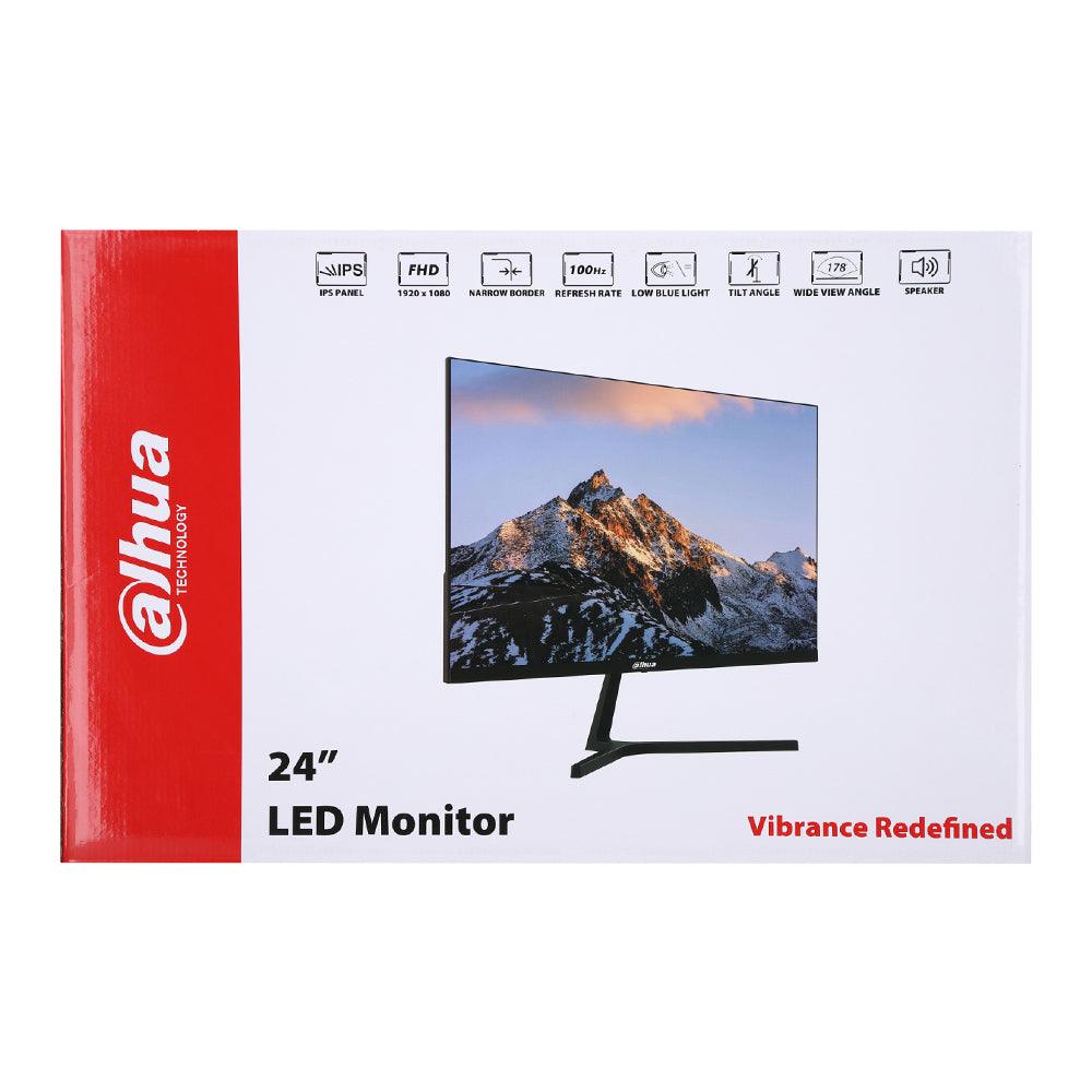 【泰国行货】Dahua DHI-LM24-B201S 23.8英寸 IPS 100Hz FHD显示器 办公学习 电竞入门显示器