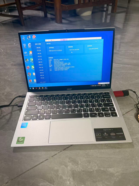 Thailand Used Like-New Laptop Acer Aspire Lite 14 AL14-51M|Intel i5-1235U|16GB DDR5|512GB SSD|14-inch Thin & Light Business Laptop Chinese System Rental Supported