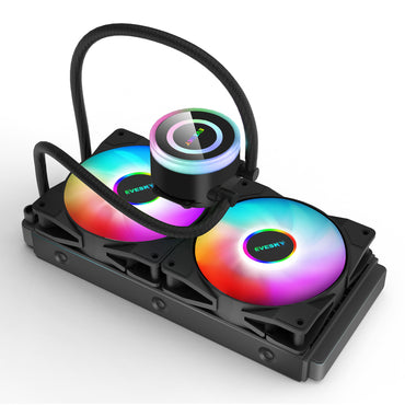 EVESKY ARGB Shenguang 240 all-in-one water cooling radiator set desktop computer CPU water cooling fan、