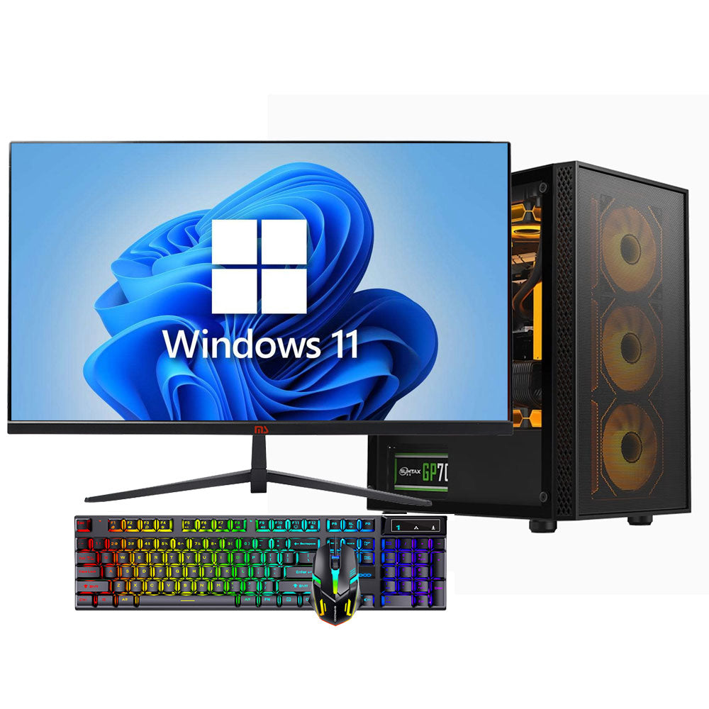 27英寸165HZ电竞直播AI电脑 第十二代酷睿i5-12400F六核 内存32G M.2 512GB H610M RTX5060 8G显卡