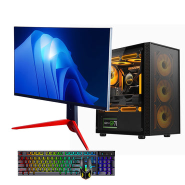 27英寸165HZ电竞直播AI电脑 第十二代酷睿i5-12400F六核 内存32G M.2 512GB H610M RTX5060 8G显卡