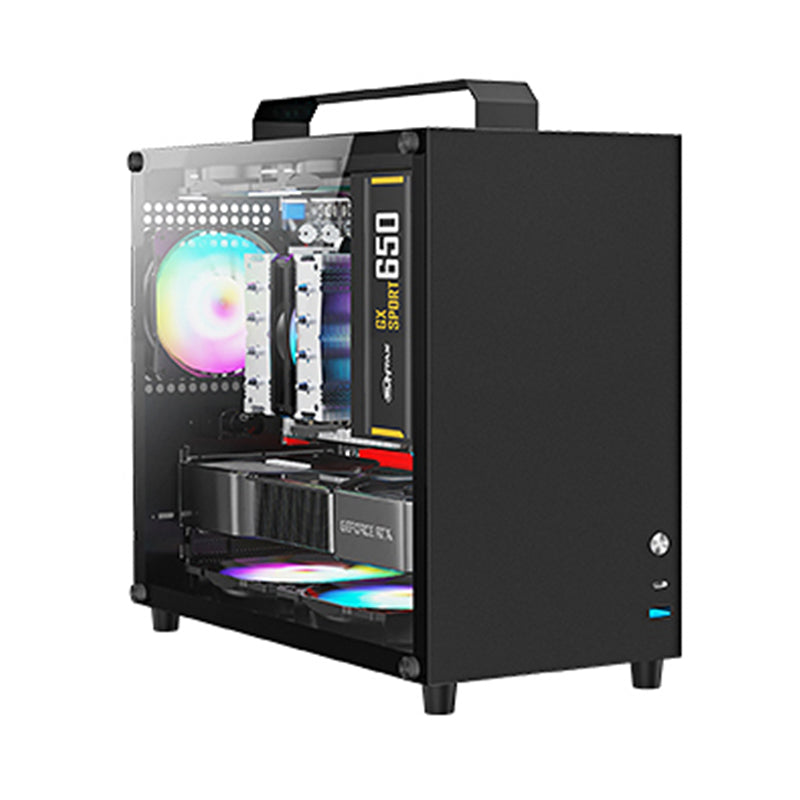 SumtaxVP500 desktop computer case portable mini computer case glass side transparent m-atx motherboard MINI computer case white / black