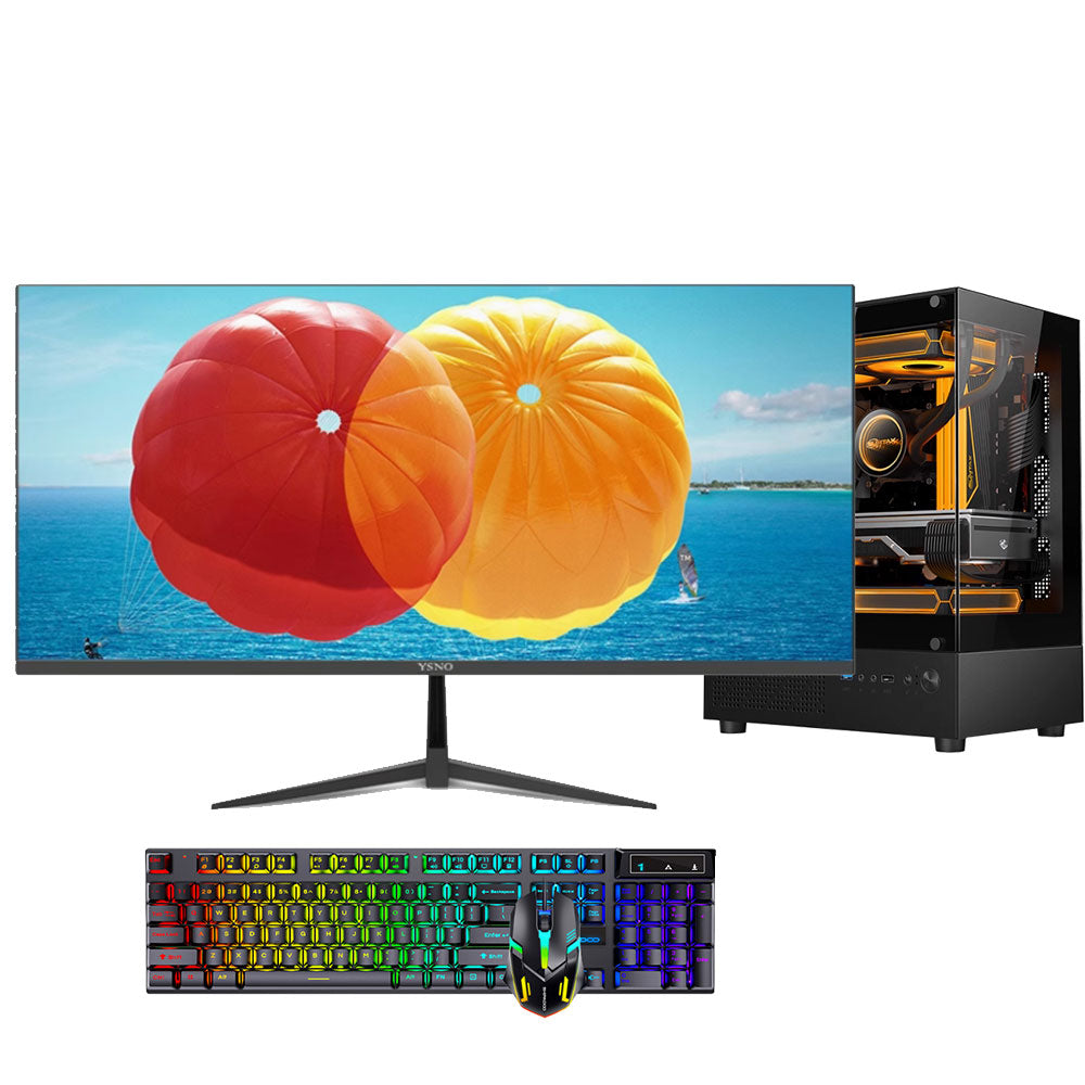 34英寸100HZ 4K i5-12400F RAM 32G M.2 512GB 1TB RX6500XT 4GB 组装电脑 全套