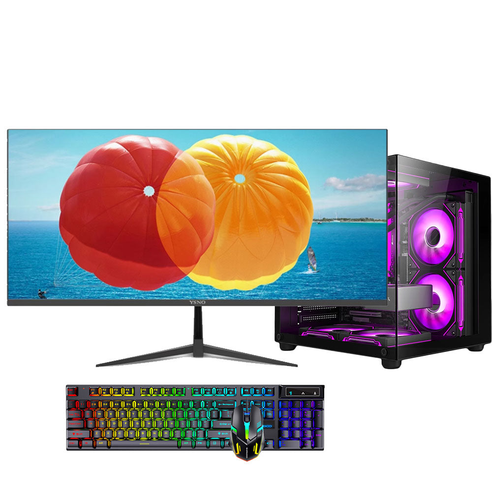 34英寸100HZ 4K i5-12400F RAM 32G M.2 512GB 1TB RX6500XT 4GB 组装电脑 全套