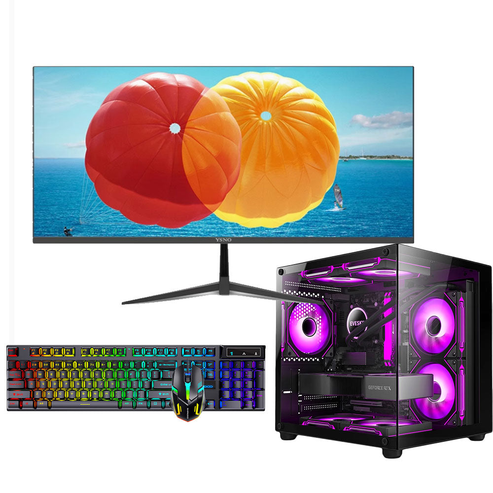 34英寸100HZ 4K i5-12400F RAM 32G M.2 512GB 1TB RX6500XT 4GB 组装电脑 全套