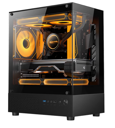 维纳斯M240海景房机箱全景无立柱电脑台式机matx侧透240水冷