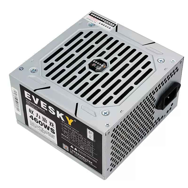 EVESKY computer power supply desktop power supply 460WS computer host power supply rated 250W graphics card power supply