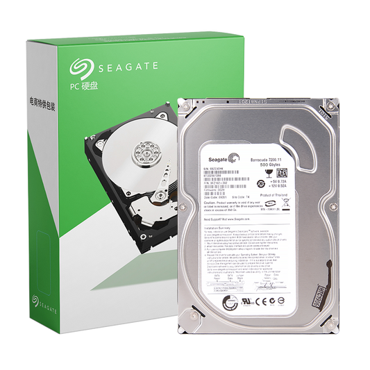 Seagate 500GB mechanical hard drive 7200 rpm 64MB brand new hard drive, sold with color box packaging