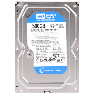 Western Digital 500GB mechanical hard drive 7200 rpm 64MB