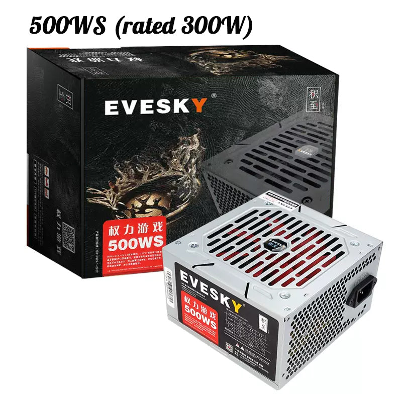 EVESKY computer power supply desktop power supply 460WS computer host power supply rated 250W graphics card power supply
