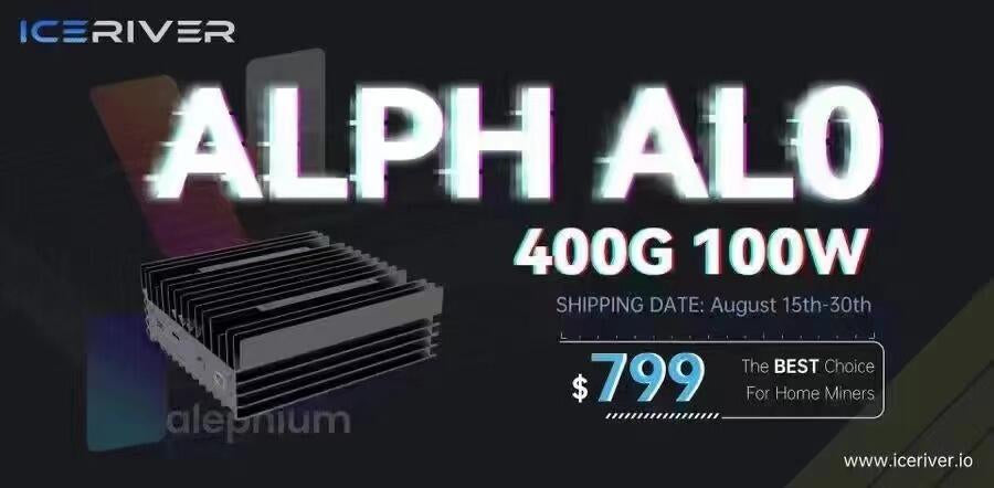 ICERIVER MINER ALPH AL0 เครื่องขุด/เครื่องขุด/กำไรดี เครื่องขุด Bitcoin