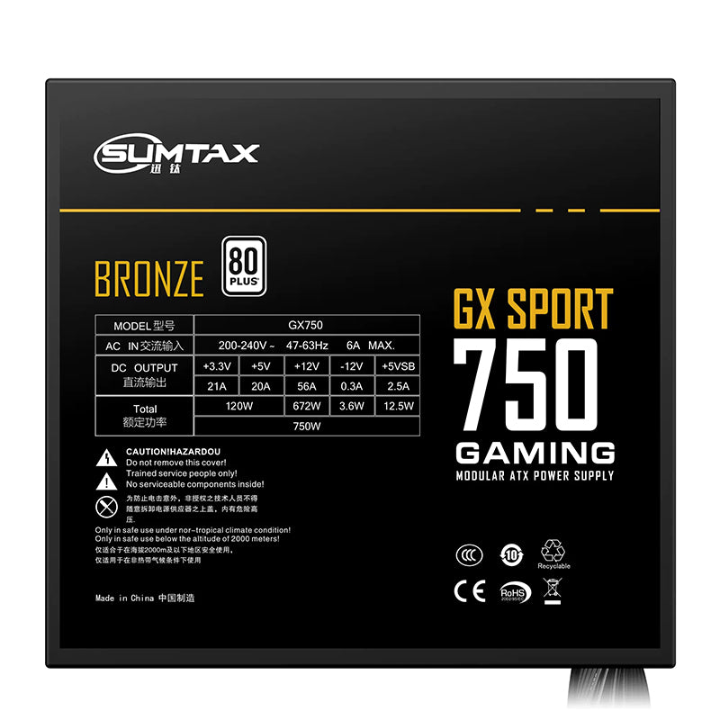 Sumtax/GX750 computer power supply white brand desktop power supply 550W650W750W host power supply