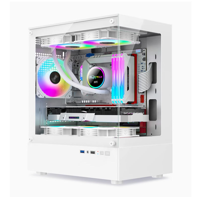 玄武MINI海景房电脑机箱台式机matx玻璃侧透游戏机箱