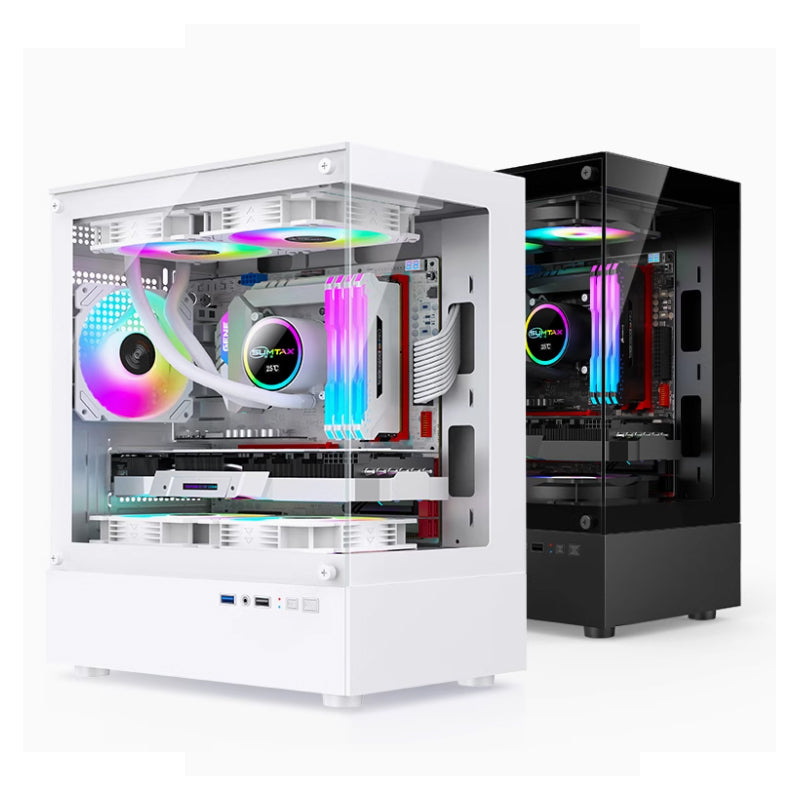 玄武MINI海景房电脑机箱台式机matx玻璃侧透游戏机箱