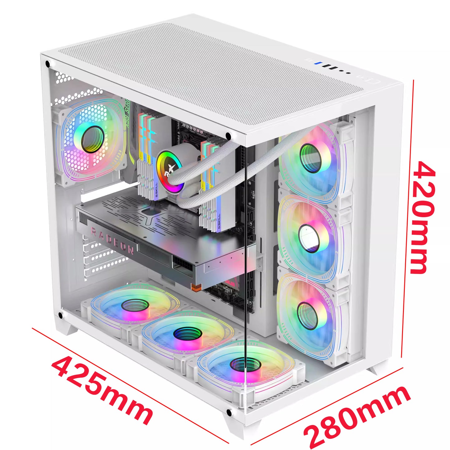 海景房PRO MAX电脑机箱台式机atx主板 支持360水冷机箱