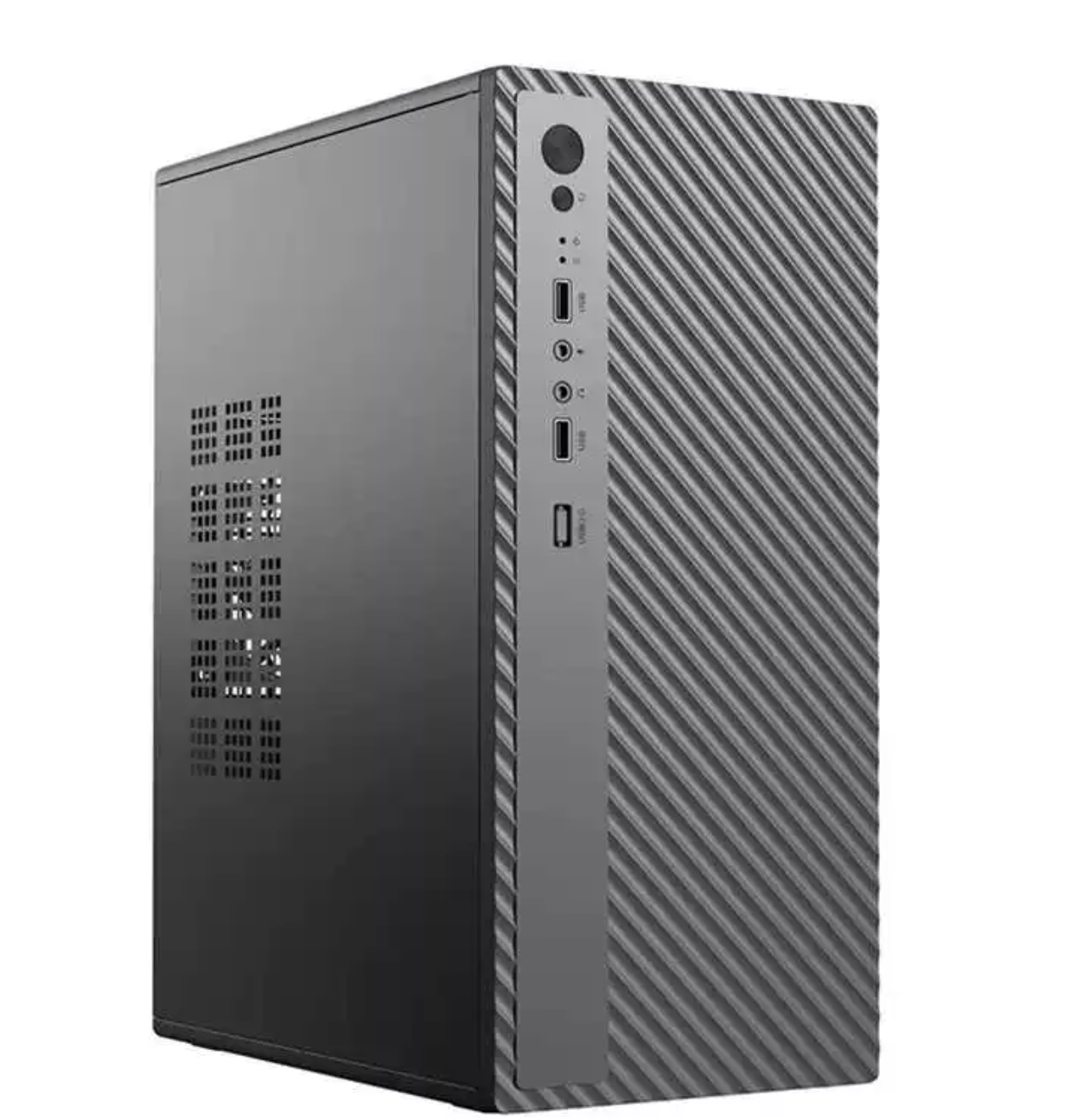 005 商务办公电脑机箱|MATX/ITX小机箱|支持ATX电源|240mm显卡|双SSD双HDD|黑色办公机箱