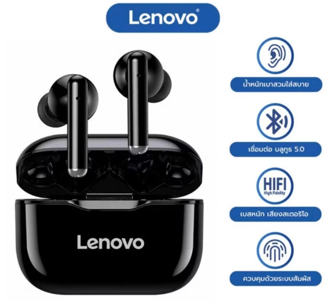 Lenovo หูฟังบลูทูธ หูฟังไร้สาย Bluetooth TWS ทดสอบ123