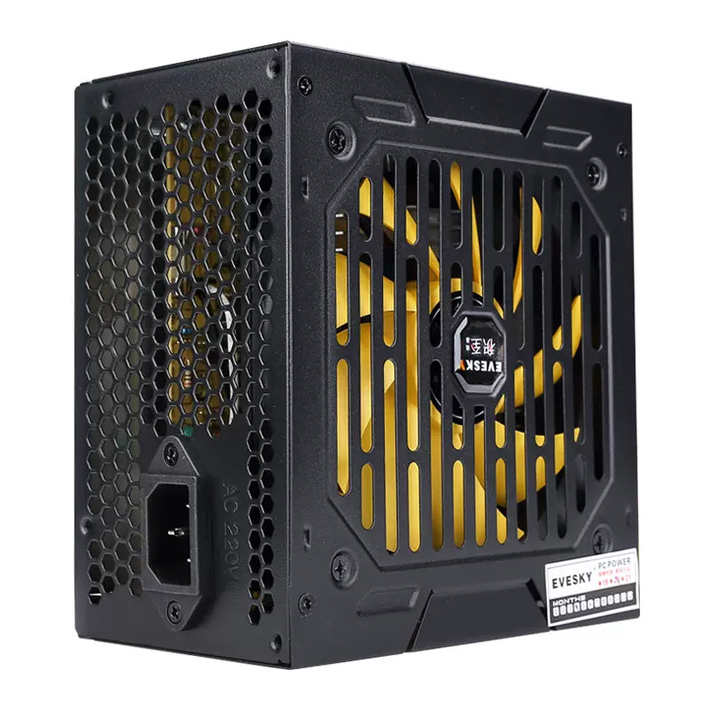 EVESKY computer power supply desktop power supply 600WS computer host power supply rated 400W graphics card power supply