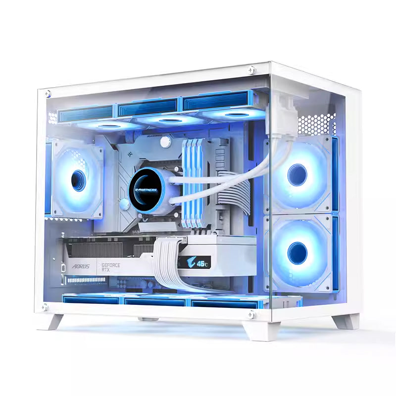 积至EVESKY 新锐X3海景房电脑机箱m-atx 支持360水冷