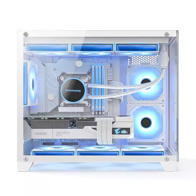 积至EVESKY 新锐X3海景房电脑机箱m-atx 支持360水冷