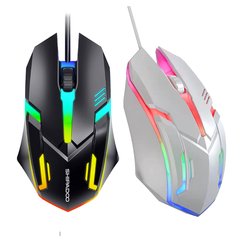 MINGSU S190 USB wired computer mouse luminous mouse