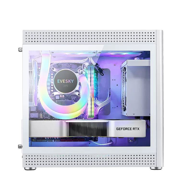 Sumtax/Xuntai VP300 aluminum alloy chassis sea view room computer chassis desktop host m-atx supports 240 water-cooled chassis computer shell Taiwanese brand