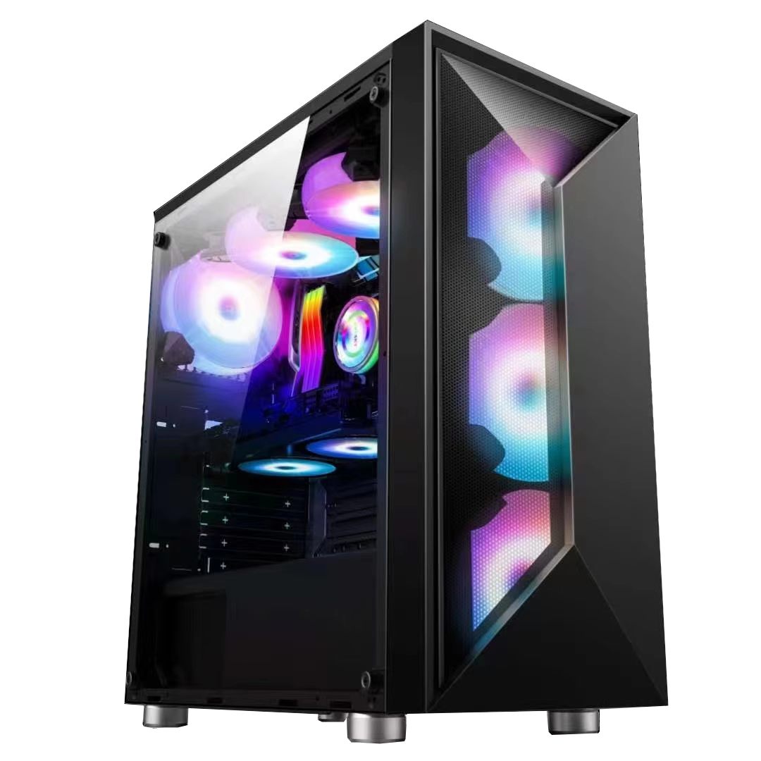X99 双通王E-ATX/ATX/M-ATX/ITXI游戏电脑透明玻璃ARGB灯光同步电脑机箱