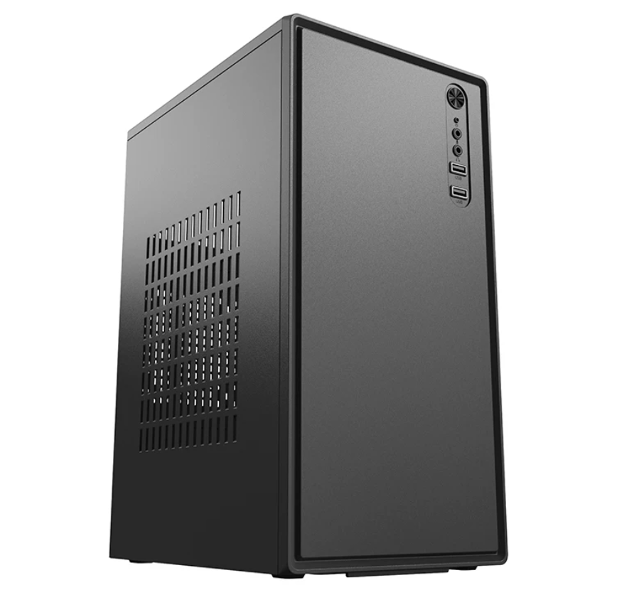 九色狐1号 MATX电脑机箱｜商务办公小机箱｜支持ATX电源｜M-ATX/ITX主板｜迷你台式电脑机箱｜黑色